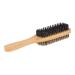 Men's Beard Brush Double-Sided Facial Hair Brush Shaving Comb Male Mustache Brush Solid Wood Handle