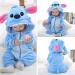 TMEOG Baby Rompers: Animal Print Zipper Hooded Jumpsuit, Unisex 12-18 Months, Blue Star - Buy Online on GoSupps.com