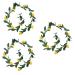 HOMSFOU 3 Pcs Simulation Lemon Rattan Hanging Vine Plant Garland Fruit Garland Mantle Garland Lemon Garland Diy Lemon Berry Vine Simulated Lemon Vine Spring Fake Flower Vine Silk Cloth