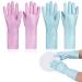 ASTER 2 Pairs Washing Up Gloves-Thicken Rubber Cleaning Gloves with Cotton Flock Liner Skin-Friendly &Keep Warm Dishwashing Glove Medium Kitchen Cleaning Gloves Dishwashing Gloves(M)
