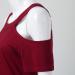 Women's Off The Shoulder Summer Dress - V Neck Casual Mini Dress in Solid Wine Color - XX-Large - Buy Online on GoSupps.com