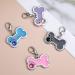 Natiform Personalized Glitter Pet ID Tag - Customized Cat Tag - Engraved - 4 Lines Custom Text - Easy to Read - Bone Pink - Buy Online on GoSupps.com