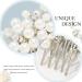 Casdre Pearl Bride Wedding Hair Comb - Silver Crystal Bridal Hair Piece with Rhinestones - Buy Online on GoSupps.com