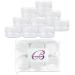 (Quantity: 18 Pieces) Beauticom 15G/15ML (0.5oz) Round Clear Jars with White Lids for Makeup Lotion Creams Eyeshadow Cosmetic Product Samples - BPA Free