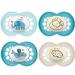 MAM Day & Night Silicone Pacifier Set (16+) - 4 Pacifiers & 2 Sterilized Boxes | Buy Internationally - Buy Online on GoSupps.com