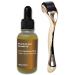 Premium Hair Growth Oil + Derma Roller - with Rosemary Oil Castor Peppermint Ginger Root Tea Tree & Lavander Oil - for Hair Growth & Thickening & Loss Prevention - UK Based Brand