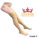 Buy Thigh High 20-30 mmHg Compression Stockings with Zipper | Wide Calf Open Toe - Nude Large/X-Large - International Shipping - Buy Online on GoSupps.com