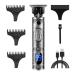 OSMARI Hair Clippers for Men Electric Cordless Barber Clippers Zero Gapped Cutting T-Blade Hair Cutting Bread Trimmer Professional Rechargeable Trimmer (LCD Buddha Silver)