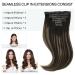 Doores Clip-In Extensions | Real Balayage Human Hair - Natural Black to Chestnut Brown 14 Inch 35cm 7 Pieces 110g Remy Seamless Hair Extensions - Buy Online on GoSupps.com