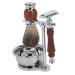 Kadimendium Men's Shaving Set Stand Shaving Brush Set Easy to Clean Wooden Handle Fine Design for Men's Beard Care