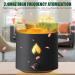 Flame Aroma Diffuser Humidifier 180ml - Noiseless Essential Oil Diffuser for Home Office & Yoga - Black with Auto Shut-Off - Buy Online on GoSupps.com