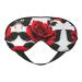 Red Rose Print Double-Sided Eye Mask Soft and Light Blocking for Enhancing Sleep Quality