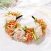 IYOU Flower Crown Headband Orange Rose Hair Bands Rave Floral Day of the Dead Halloween Headpiece Hair Accessories for Women and Girls - Buy Online on GoSupps.com