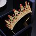Kamirola Queen Crystal Tiara Headband for Women - Gold Red Wedding Hair Accessory - Buy Online on GoSupps.com