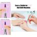 Depvko 5 in 1 Nail Drill Bits - Carbide Tungsten Professional Cuticle Bits for Manicure & Pedicure - Fast Gel Polishing - Fine-F Classic (Purple - Buy Online on GoSupps.com