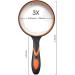 Pocket Magnifier Magnifying Glass 3X Handheld Reading Magnifier with Non Slip Soft Rubber Atmosphere - Buy Online on GoSupps.com