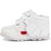 Kickers Kids Kick Hi Leather Ankle Boot - White, Size 1 UK Child - Buy Online on GoSupps.com