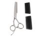 Professional Hair Cutting Scissors Kit for Salon Home 2 Comb Japanese Stainless Steel Serrated Blade Ergonomic Handle Multipurpose Use with Comfortable Grip for Precise Cutting