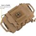 Tactical Military Bag MOLLE First Aid Pouch - Survival Two Piece System Med Roll Carrier with Hypalon Handle | International Shipping Available - Buy Online on GoSupps.com