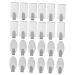Alipis 24pcs Hook up Metal Clothing Rack Towel Hook Metal Hanger Keys Adhesive Hooks Picture Sticky Hook 3.2X1.5CM Silver