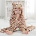 Gneliwm Baby Hooded Blanket Swaddle Wrap | Soft Plush Bath Towel for Newborns, Infants, and Toddlers - Brown - Buy Online on GoSupps.com