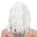 SWACC 15 Inch Short Curly Wavy Synthetic Wig with Wig Cap - White - Perfect for Cosplay and Parties - Buy Online on GoSupps.com