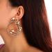 Buy Octwine Elegant Flower Drop Gold Rhinestone Hoop Earrings | Perfect for Party Wedding & Dating | Women's Jewelry - Buy Online on GoSupps.com