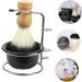 Fomiyes Men's Shaving Set - 2 Sets of Stainless Steel Foam Shell Hairdresser Dust Brush and Bowl | Perfect for Professional Grooming | Black - Buy Online on GoSupps.com