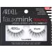 Ardell false eyelashes faux mink wispies black medium volume long length crisscross springs curl node -free invisible and easily comfortable wear vegan -friendly boobs -free eyelashes