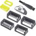 Guide Comb 1/2/3/5 MM for Philip OneBlade Shaver Body Hair Guards QP2510 QP2520 QP2521 QP2522 QP2530 QP2531 QP2620 QP2630 QP6505 QP6510 QP6520 QP6620 (1mm+2mm+3mm+5mm+Brush+Cape+Body Comb+Skin Guard) 8 Piece Set