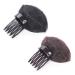Invisible fluffy hair cushion sponge clip basic hair set fluffy princess style for women-girl hair jewelry (2-piece black)