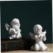 Alipis Decor Resin Crafts Reading a Book Staue Figure Unique Angel Ornaments Accessories Jam Dining Table - Buy Online on GoSupps.com