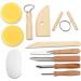 Blisstime 42-Piece Clay Sculpting Tool Set with Wooden Handles - Pottery Carving Kit - Buy Online on GoSupps.com
