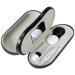 rosenice Contact Lens Case and Glasses Case - 2 in 1 Double Sided Eye Contact Case with Built-in Mirror Tweezer and Contact Solution Bottle - Portable Contact Lens Storage Box for Travel Black