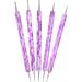 Double Sided Brush Nail Liner Brush - 5 Pieces Nail Liner Brush Dotting Pen | Double Sided Nail Dotting Drawing Tool Multifunctional Nail Brushes Nail Liner Brush Dotting Pen purple - Buy Online on GoSupps.com