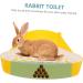 HANABASS Box Pet Potty Urinal Small Animals Toilet Rabbit Toilet Pet Pee Toilet Chinchilla Bedding White Abs 24.5X18.5cm White - Buy Online on GoSupps.com