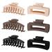 Colorfarm Large Claw Clips For Thick Hair Large Hair Clip For Thick Hair 6 Pack 4.3' Strong Hold Nonslip Hair Clips for Women Thick Thin Hair Big Claw Clips Hair Styling Accessories 2 Styles 3 Colors Black Brown Bei...
