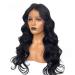 SHIYID Body Wave Lace Front Wig - Natural Hairline Black Color Synthetic Wig for Women | High-Temperature Fiber - Buy Online on GoSupps.com