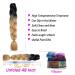 Braids Extensions - 6 Pieces Ombre Kanecalon Hair for Crochet Braids | Synthetic Braid Hair (Black Brown) - Buy Online on GoSupps.com