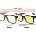 Eyekepper Titanium Rimless Round Anti Blue Light Glasses - Gold Lens 1.0x - Stylish Computer Reading Eyewear - Buy Online on GoSupps.com