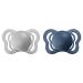 BIBS Couture Baby Pacifier 2-Pack | Made in Denmark | BPA Free | Anatomical Nipple | Natural Rubber Latex | Size 1 (0-6 Months) | Cloud/Steel Blue - Buy Online on GoSupps.com