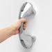 SAFETY+BEAUTY 12inches Balance Assist Bathroom Shower Handle Suction Bath Grab Bar with Indicators  (Silver/Grey) Gray 12 Inch - Buy Online on GoSupps.com