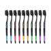 Suicra toothbrush toothbrush soft toothbrush 10 pieces of charcoal adult toothbrushes packs manual oral hygiene care cleaning nano