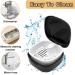 Swirlcolor Portable Denture Container with Sieve - Black Retainer Cleaning Case & Aligner Removal Tool for International Shipping - Buy Online on GoSupps.com