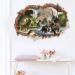 Dinosaur Animal Plant Wall Stickers - 3D Breaking Wall Decals for Bedrooms & Living Room - Buy Online on GoSupps.com