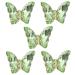 1Bag Butterfly Rhinestones 3D Fashionable Craft Accessories Embellishment For Decoration Green H098