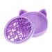 Healeved Makeup Brush Storage Box 2 in 1 Brush Mat Holder Makeup Brush Cleaner Cushion Brush Scrubber Holder Makeup Brush Stand Brush Mat Stand Makeup Brush Cleaning Mat Brush Pad Rack 11x11cm Purple