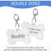 Nibana Personalized Pet ID Tags - Engraved Aluminum Name Tags for Dogs & Cats - Double Sided Pet Collar Accessories - Set of 8 (Bone) - Buy Online on GoSupps.com