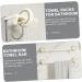 STOBAZA Towel Rod 2pcs Cream Towel Holder Bathroom Rack Organizer Towel Rack No Trace Stickers Double Pole Bath Towel - Buy Online on GoSupps.com