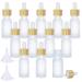 12Pcs 20ml Frosted Glass Dropper Bottles TANOSAN Eco-Friendly Essential Oil Bottles with Eye Dropper and Bamboo Lids Refillable Essence Liquid Cosmetic Containers and 2 Pieces Funnel 20ml/0.7oz